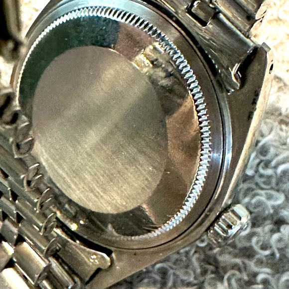 ROLEX MENS 36 mm DATEJUST WATCH STEEL BLACK DIAMOND DIAL FLUTED BEZEL - Picture 8 of 14